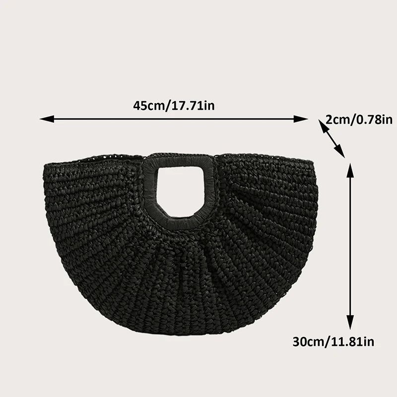 Woven Bag Women Large Capacity Summer Niche Vacation Beach Handbag