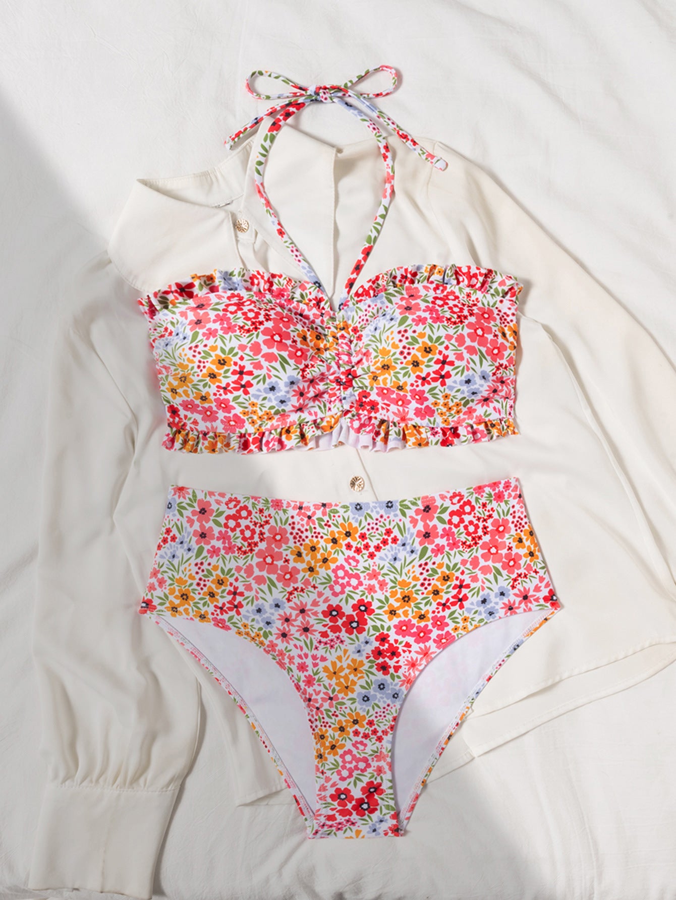 "Puff Puff" Tube Top Swimsuit Set