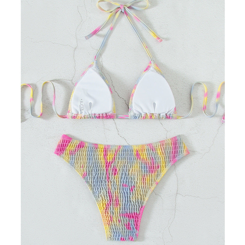 Multicolor Strap Triangle 2-Piece Bikini