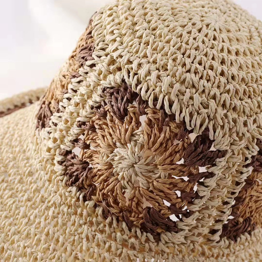Women's Summer Beach Bohemian Crochet Straw Hat
