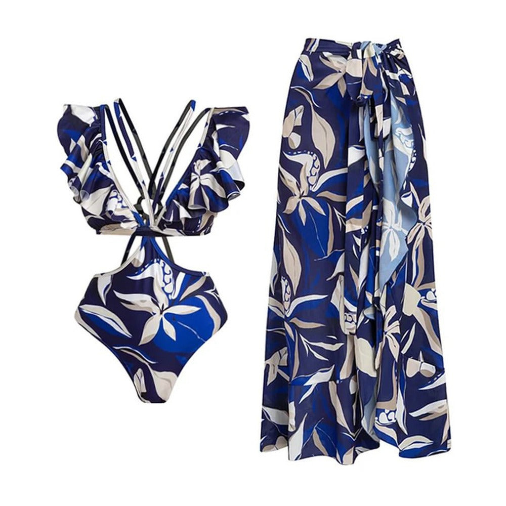 Neptune Split Bikini High Waist Slim Swimwear for Women