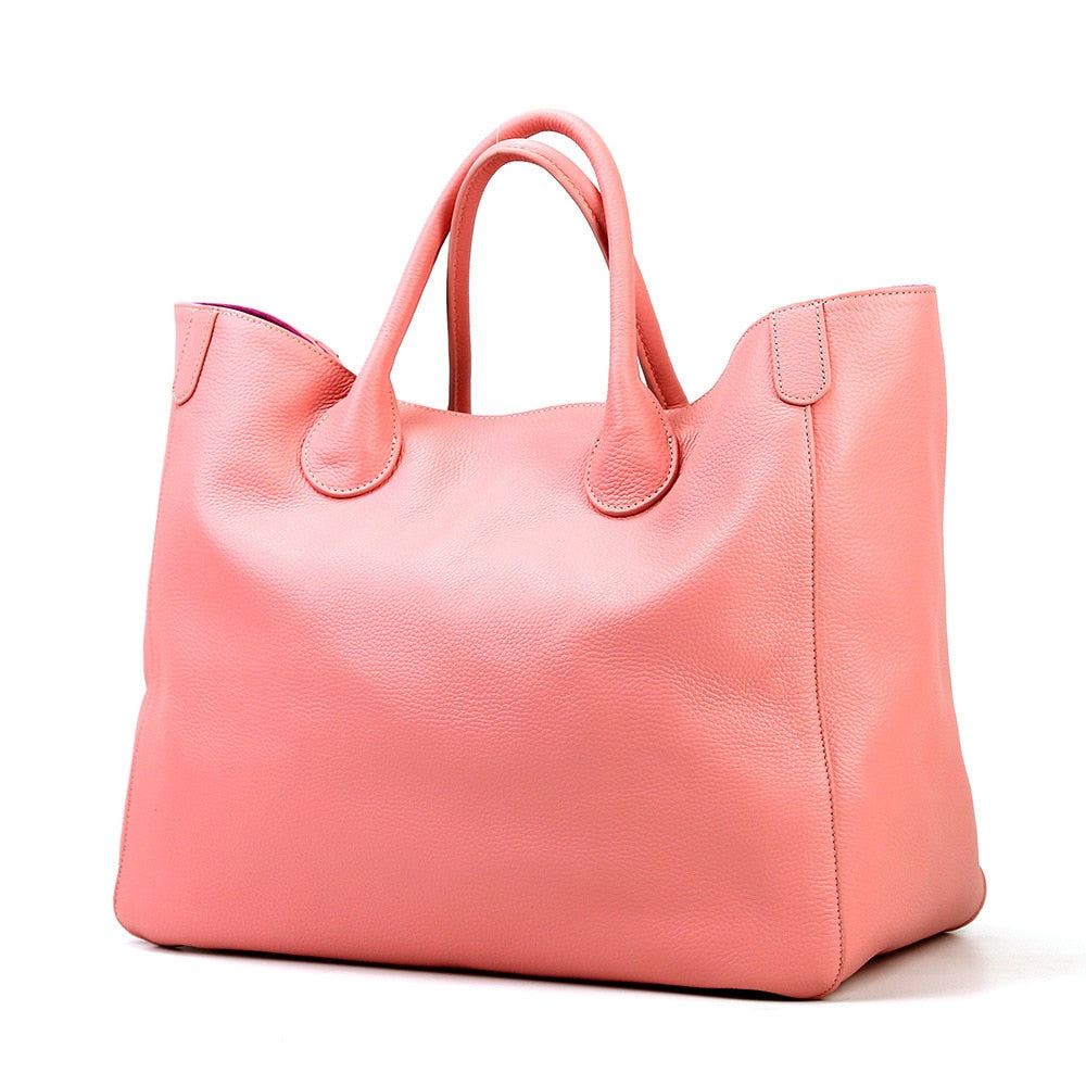 Pink bag with a white background sold at PeachyBeanz.