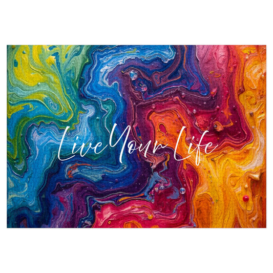 Live Your Life Rainbow Jigsaw Puzzle