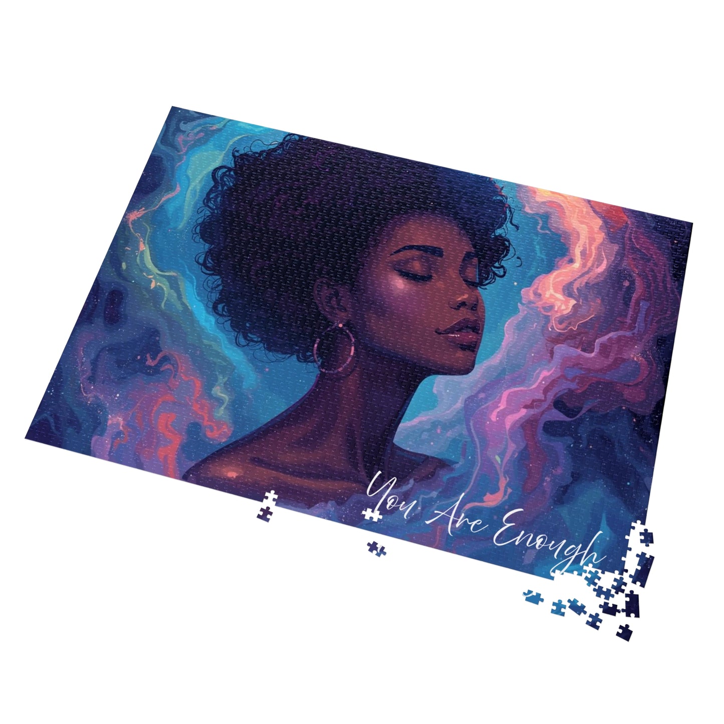 You Are Enough Puzzle — 2000‑Piece Inspirational Portrait Jigsaw with Tin