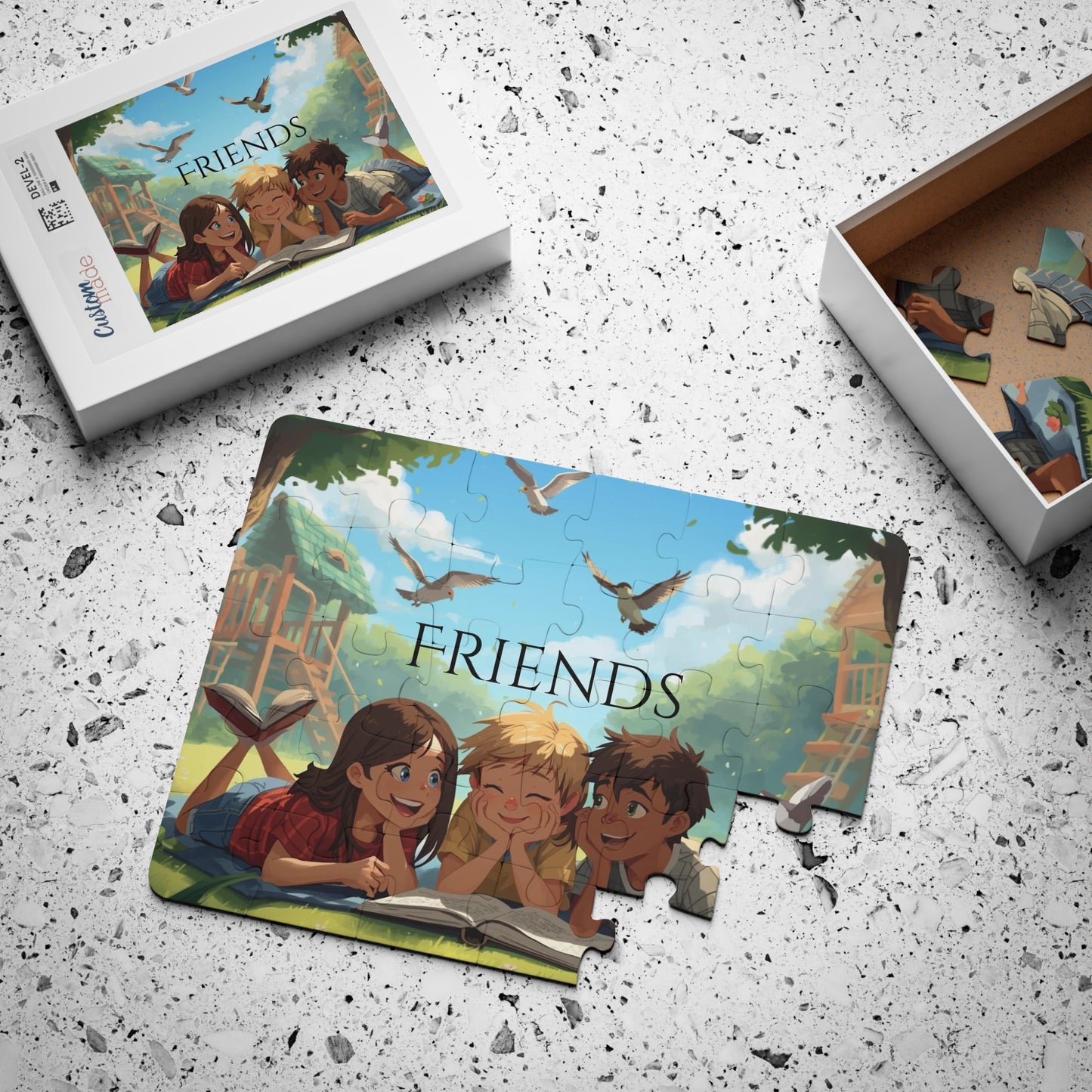 Zen Kids' 30-Piece Puzzle — "Friends" Woodland Playtime Jigsaw for Children