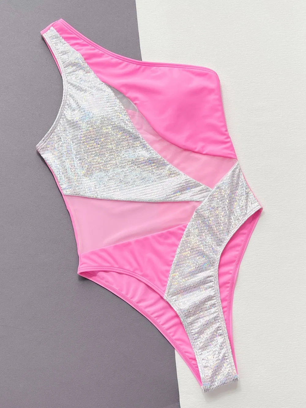 Two-Tone Tidal Wave One-Piece Swimsuit
