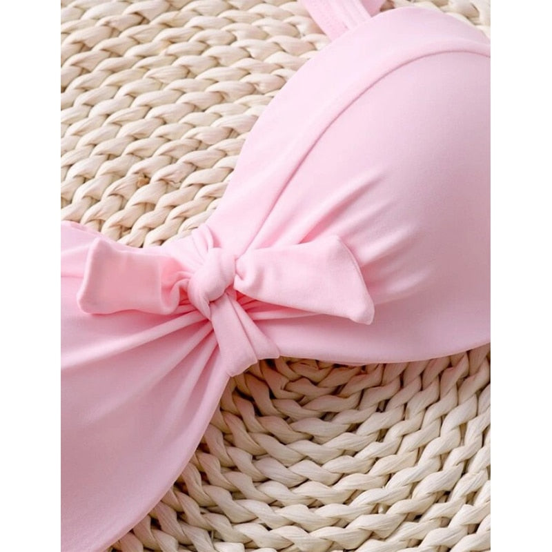 "She-So-Cute" Brazilian Ruffle Bikini Set