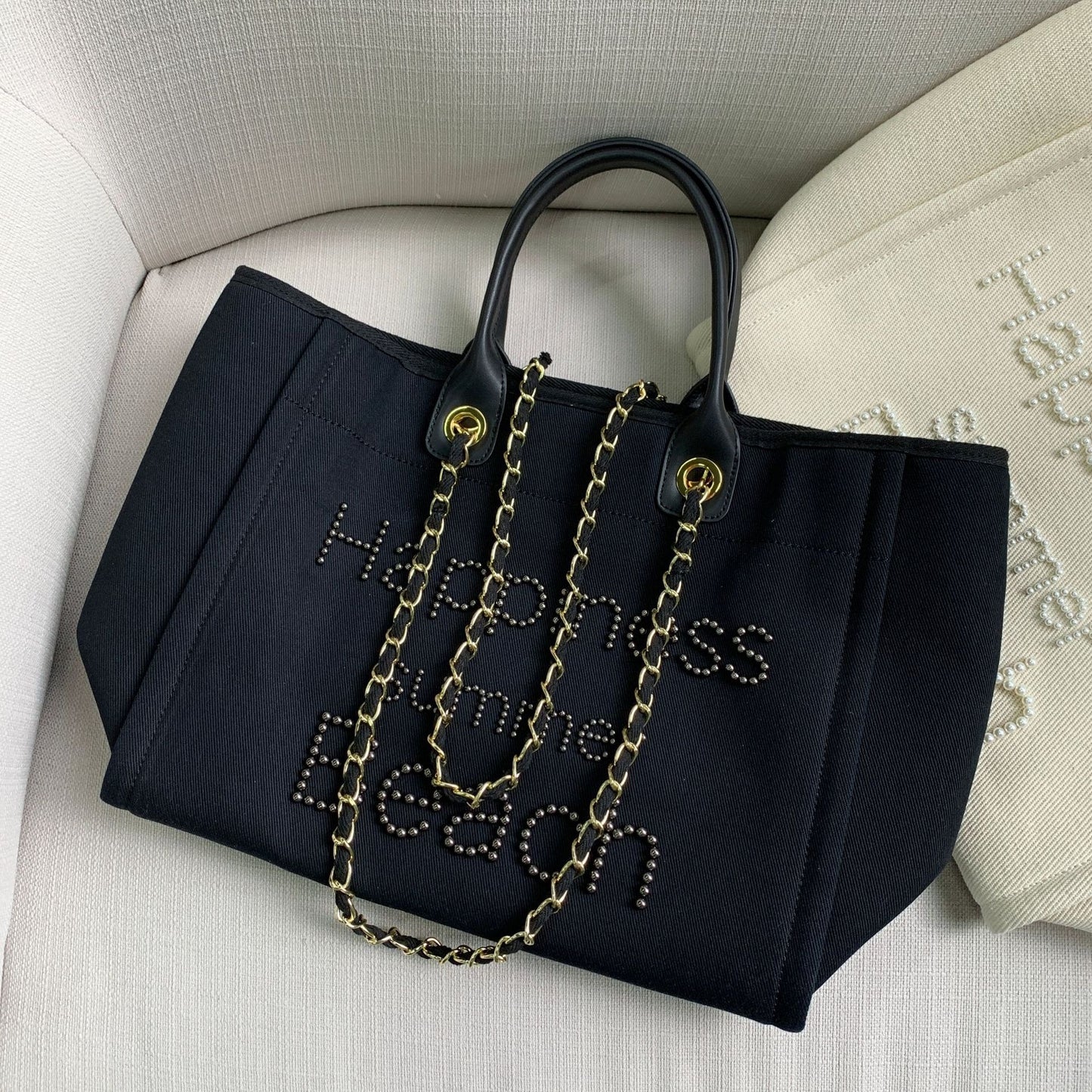 Women's Canvas Beach Shoulder Tote Bag
