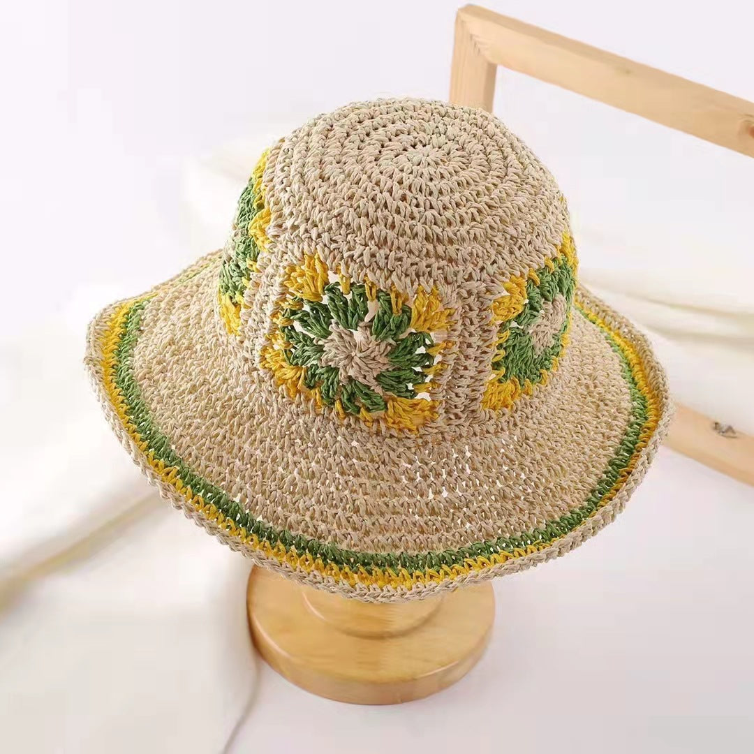 Women's Summer Beach Bohemian Crochet Straw Hat