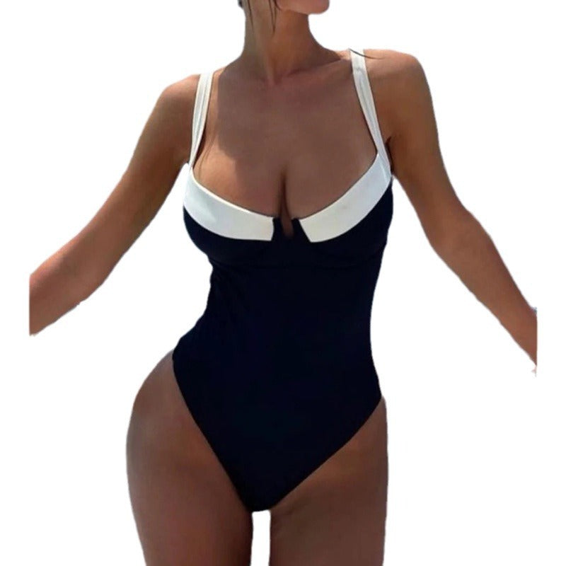 Tidal Wave U-neck One-Piece Bathing Suit Swimwear