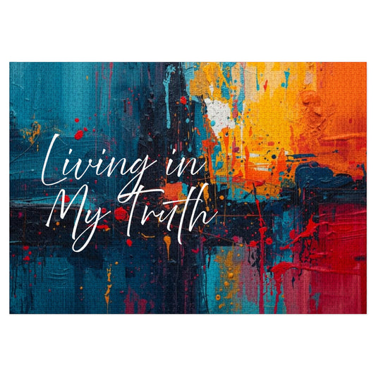 Living in My Truth Abstract Jigsaw Puzzle (with Tin)