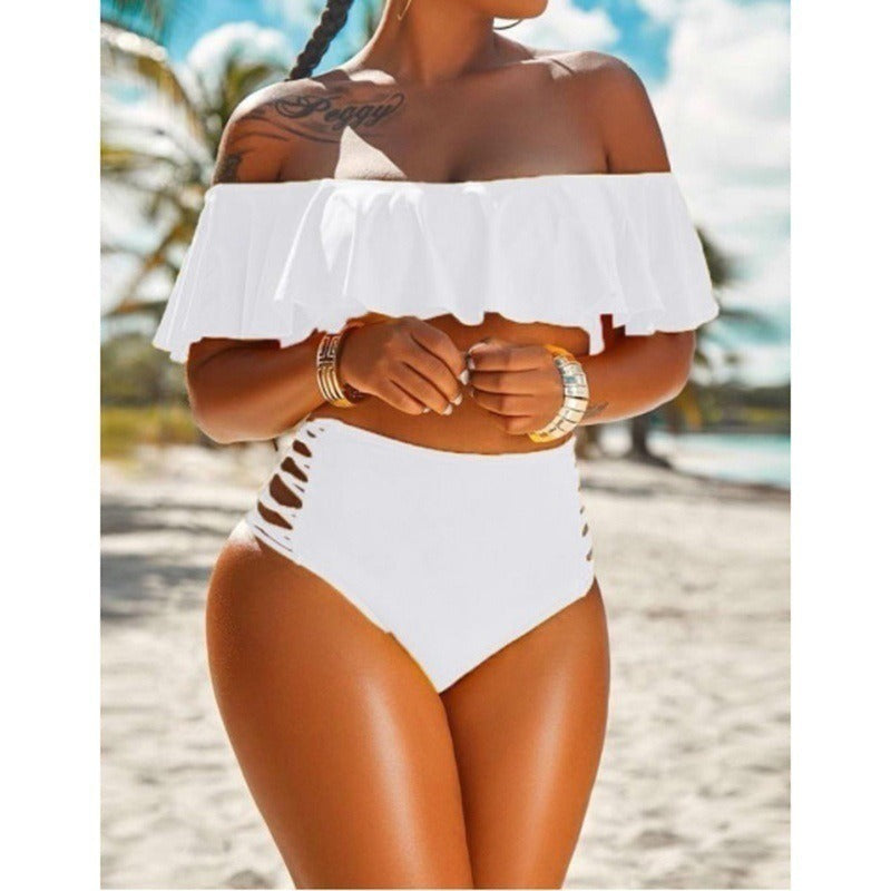 "Alix" Baby Ruffle Off Shoulder Swimsuit