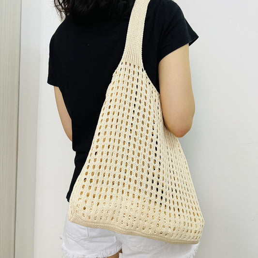 Women's Simple Knitted Hollow Beach Bag