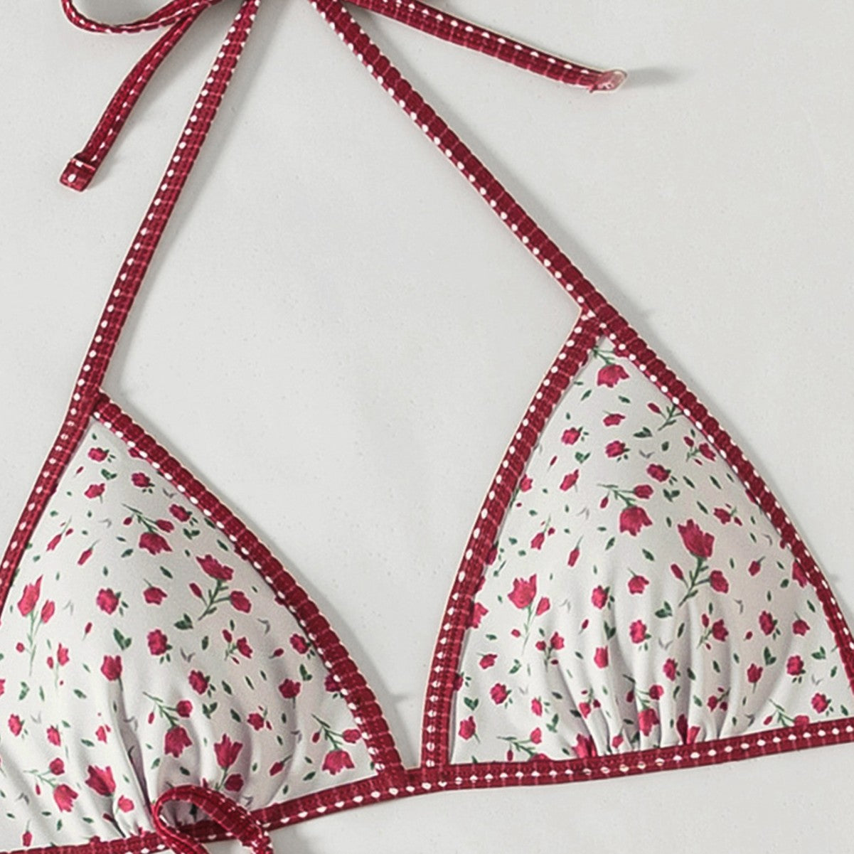 Floral Ice Cream Tie-Strap Two-Piece Swimsuit Bikini