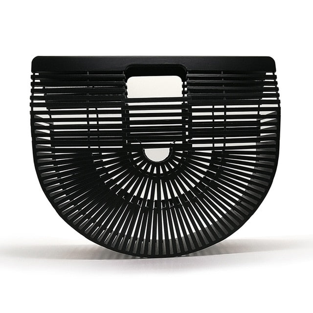 Women's Wooden Bamboo Clutch Handbag Purse