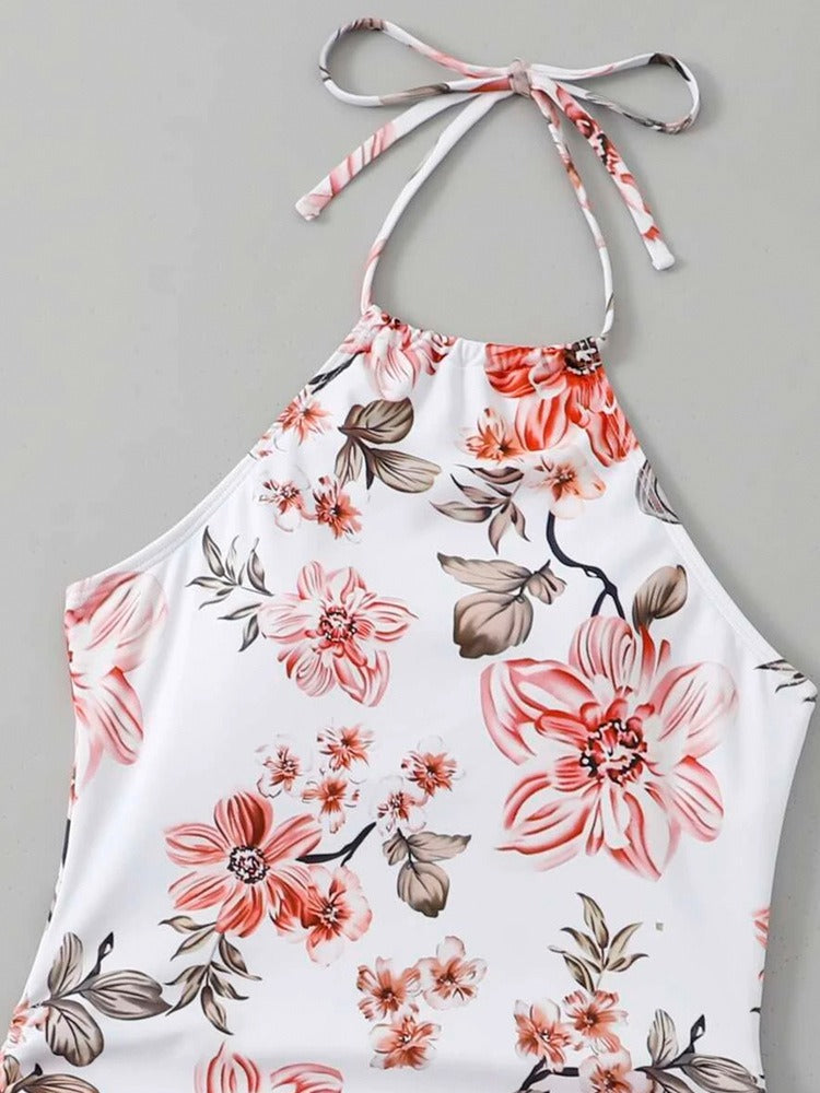 Close up of polyester fabric texture and stitching on Dakota swimsuit