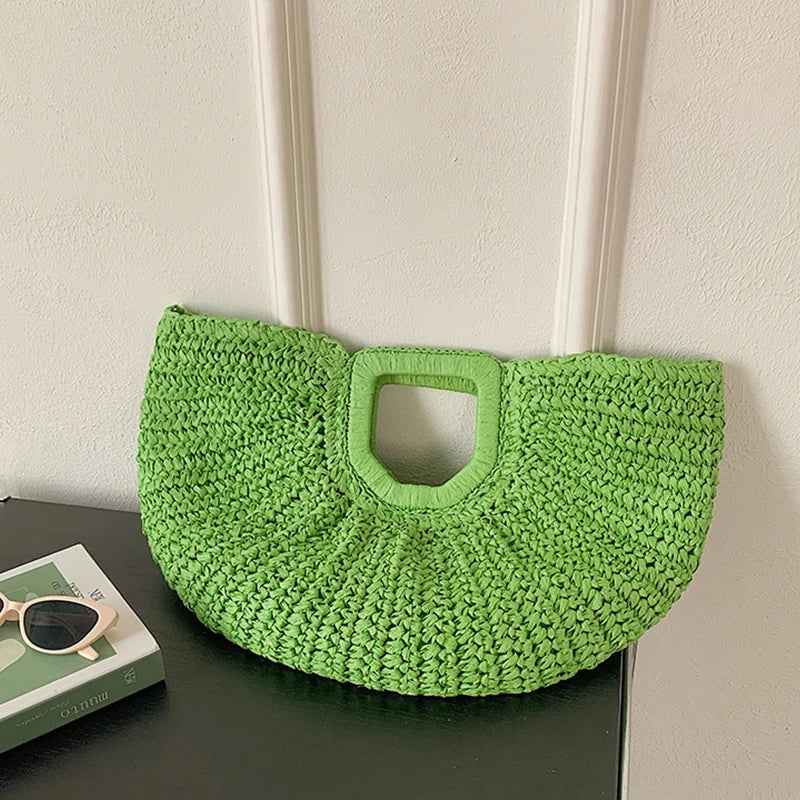 Woven Bag Women Large Capacity Summer Niche Vacation Beach Handbag