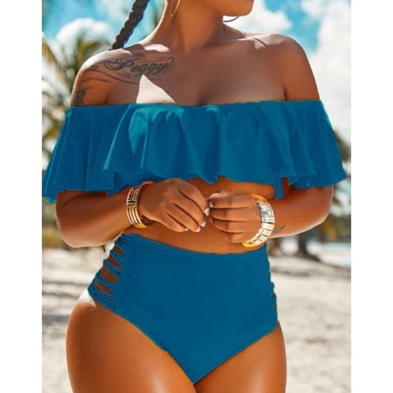 "Alix" Baby Ruffle Off Shoulder Swimsuit