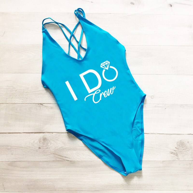 "I DO" Wedding One Piece Swimsuit