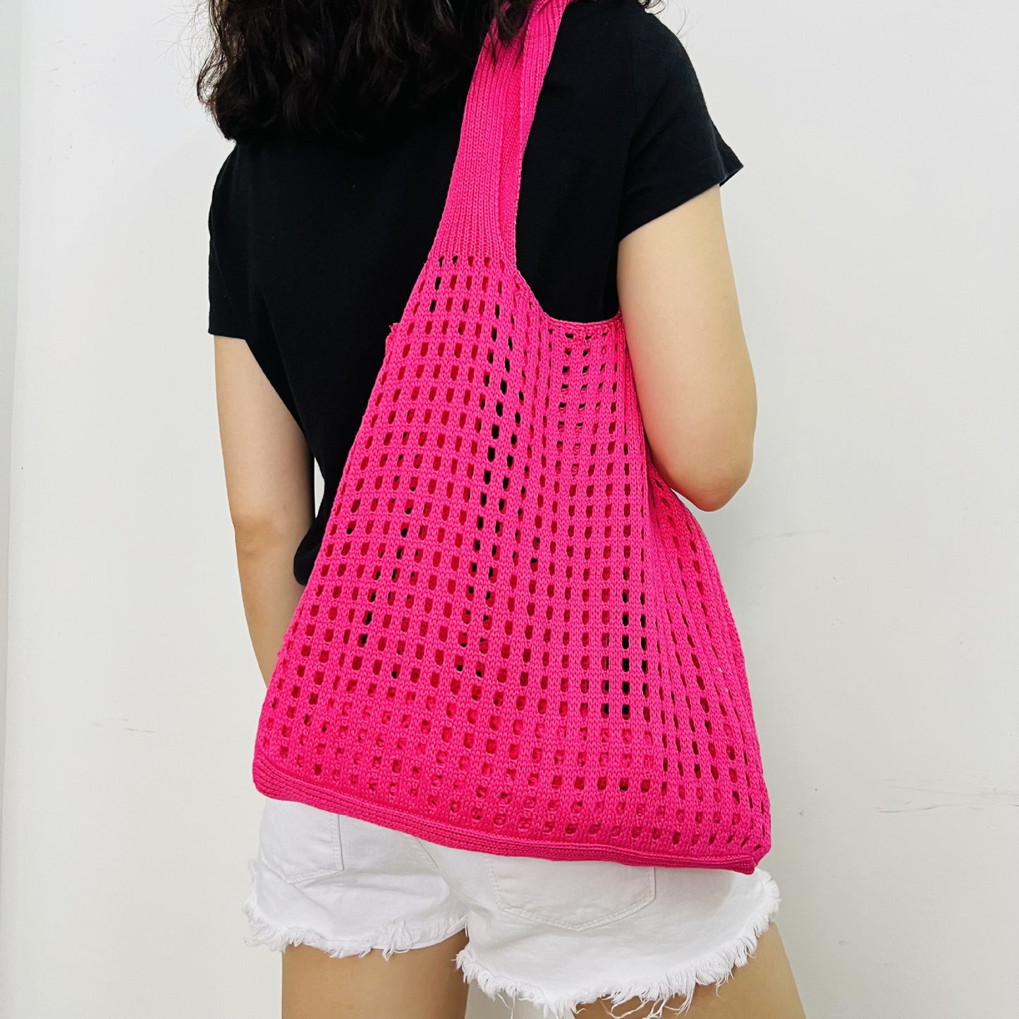 Women's Simple Knitted Hollow Beach Bag