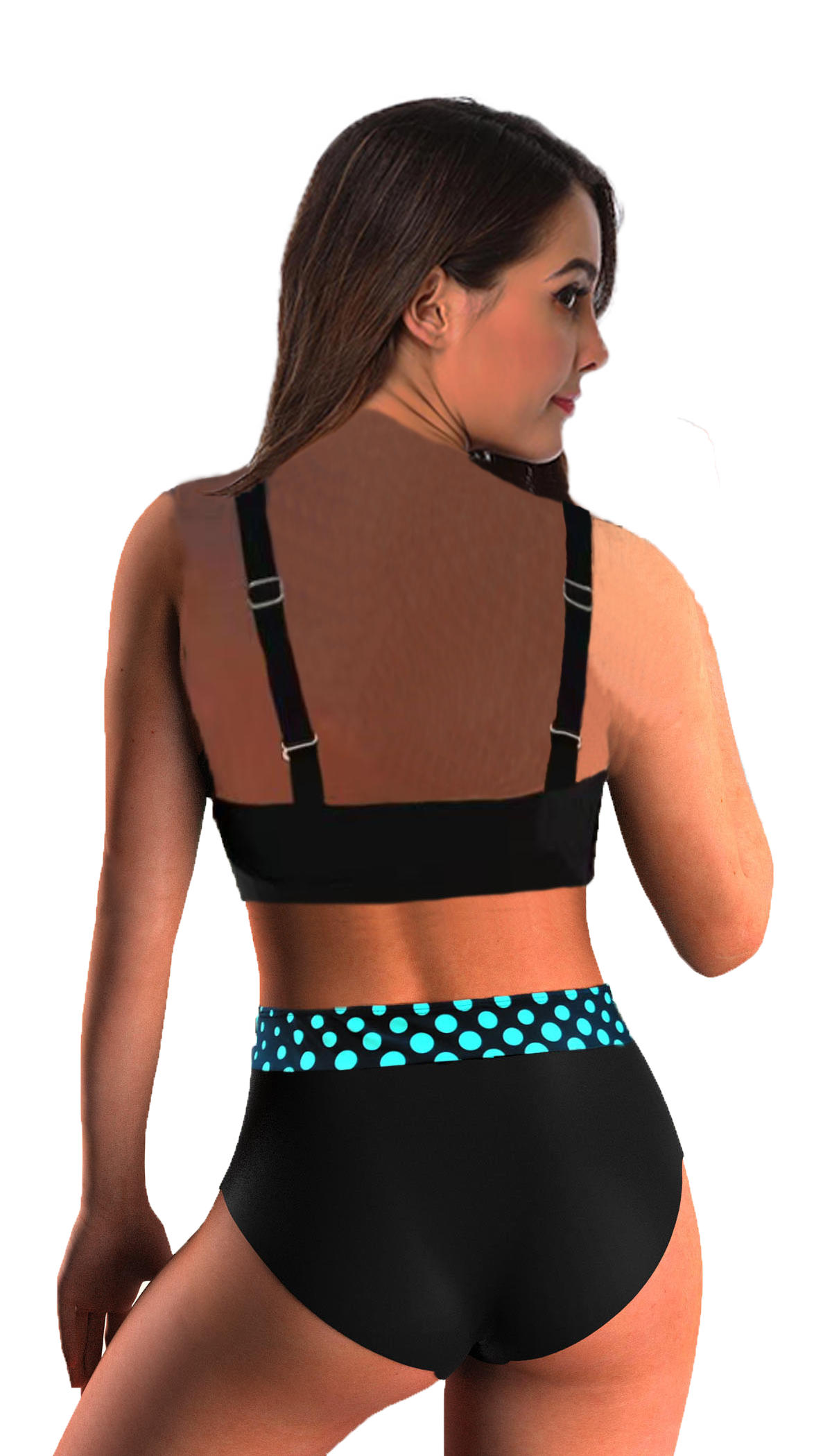A colorful bow‑tie two‑piece swimsuit featuring a sleeveless design, soft chest padding, and a pattern style.