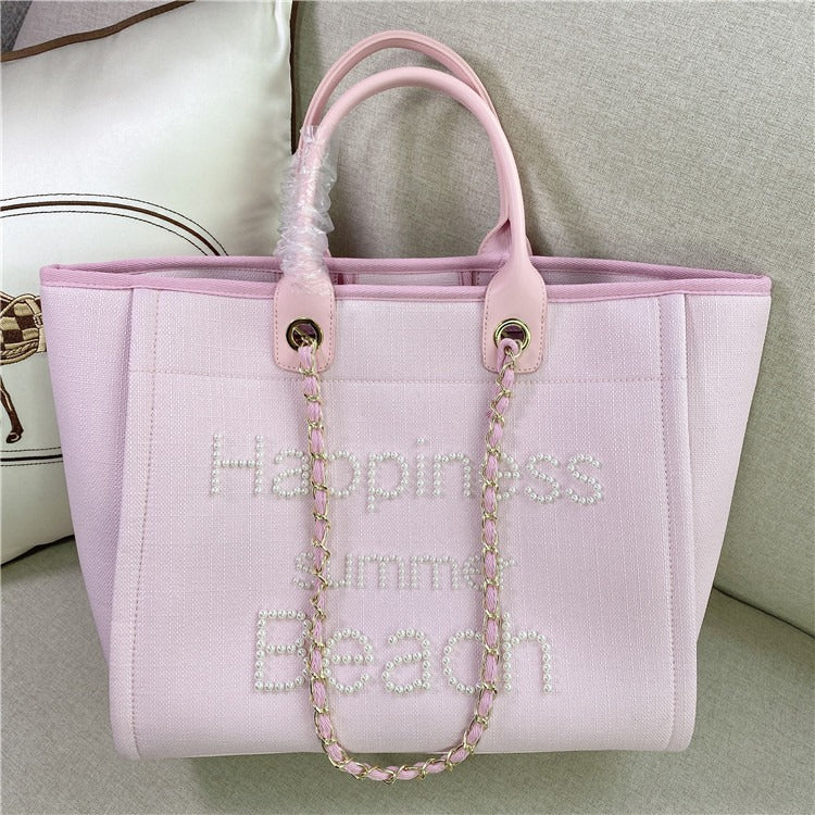 Women's Canvas Beach Shoulder Tote Bag