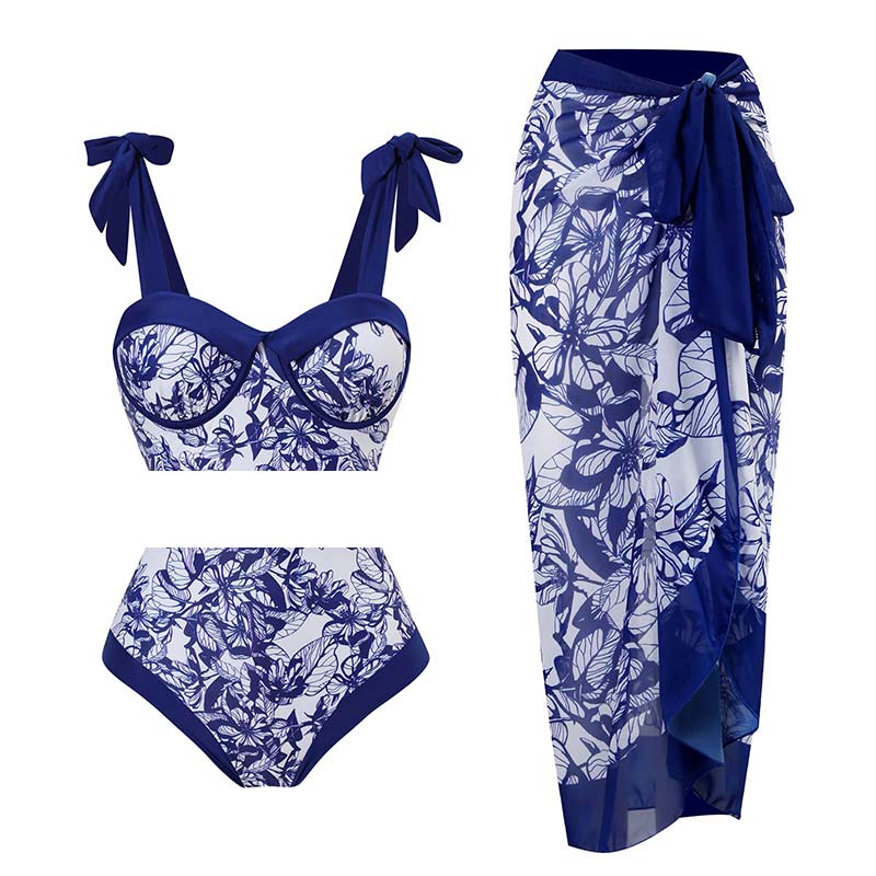 Beautiful two‑piece bikini with adjustable straps and high‑waist bottom.