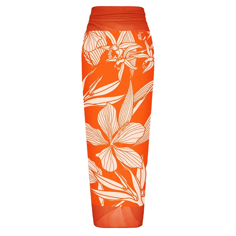Orange skirt cover‑up — lightweight beachwear