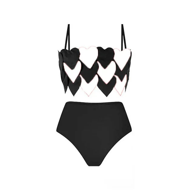 3D swimsuit with matching sarong sold at PeachyBeanz.