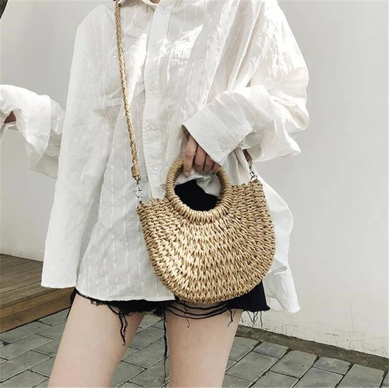 Women's Grass Woven Beach Bag