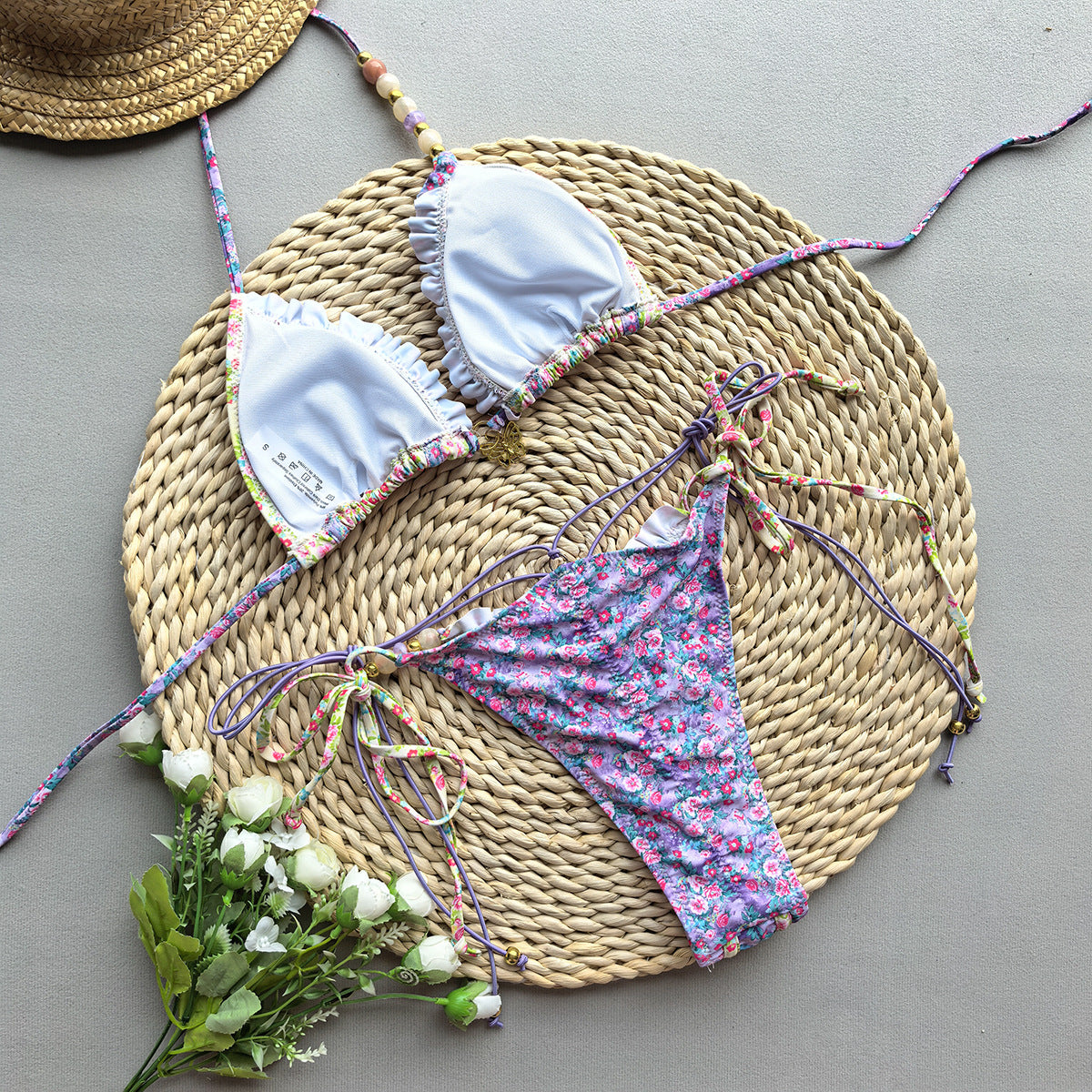 Designed for women who love a bold, sexy, and confident beach look. This slim‑fit swimsuit features high elasticity for a flattering, body‑hugging silhouette that moves with you, offering both comfort and durability for long days in the sun.

Crafted from premium nylon—including the fabric, material composition, and full lining—this set delivers a smooth, supportive feel while maintaining its shape wear after wear. 