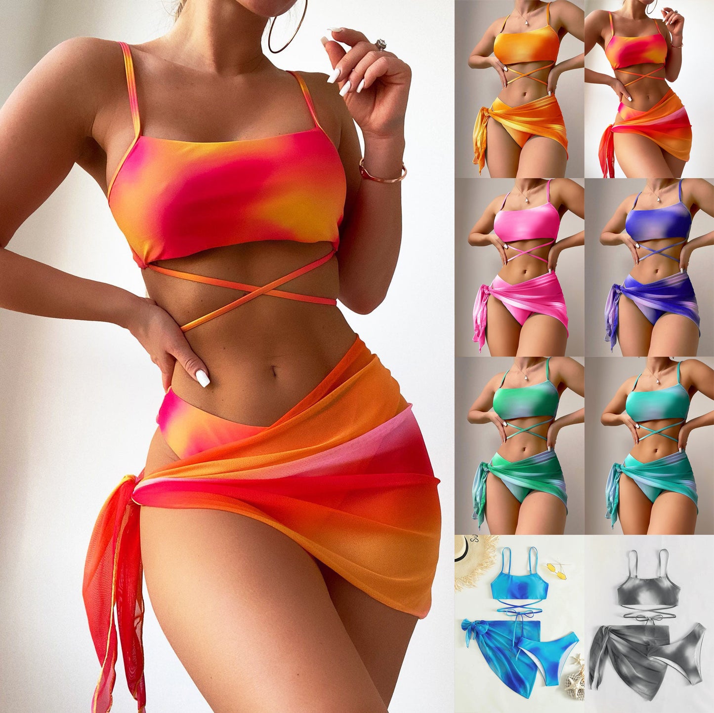 Tie-Dye Bikini Swimsuit