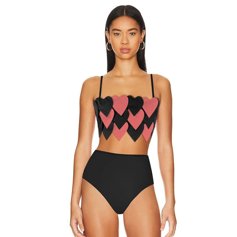 3D swimsuit with matching sarong sold at PeachyBeanz.