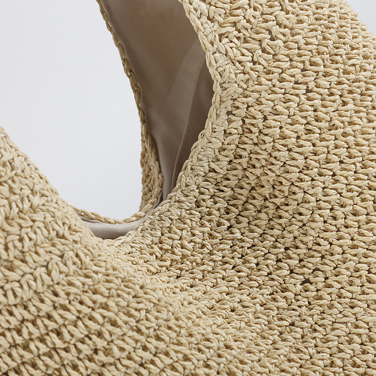 Women's Rattan Woven Shoulder Handbag