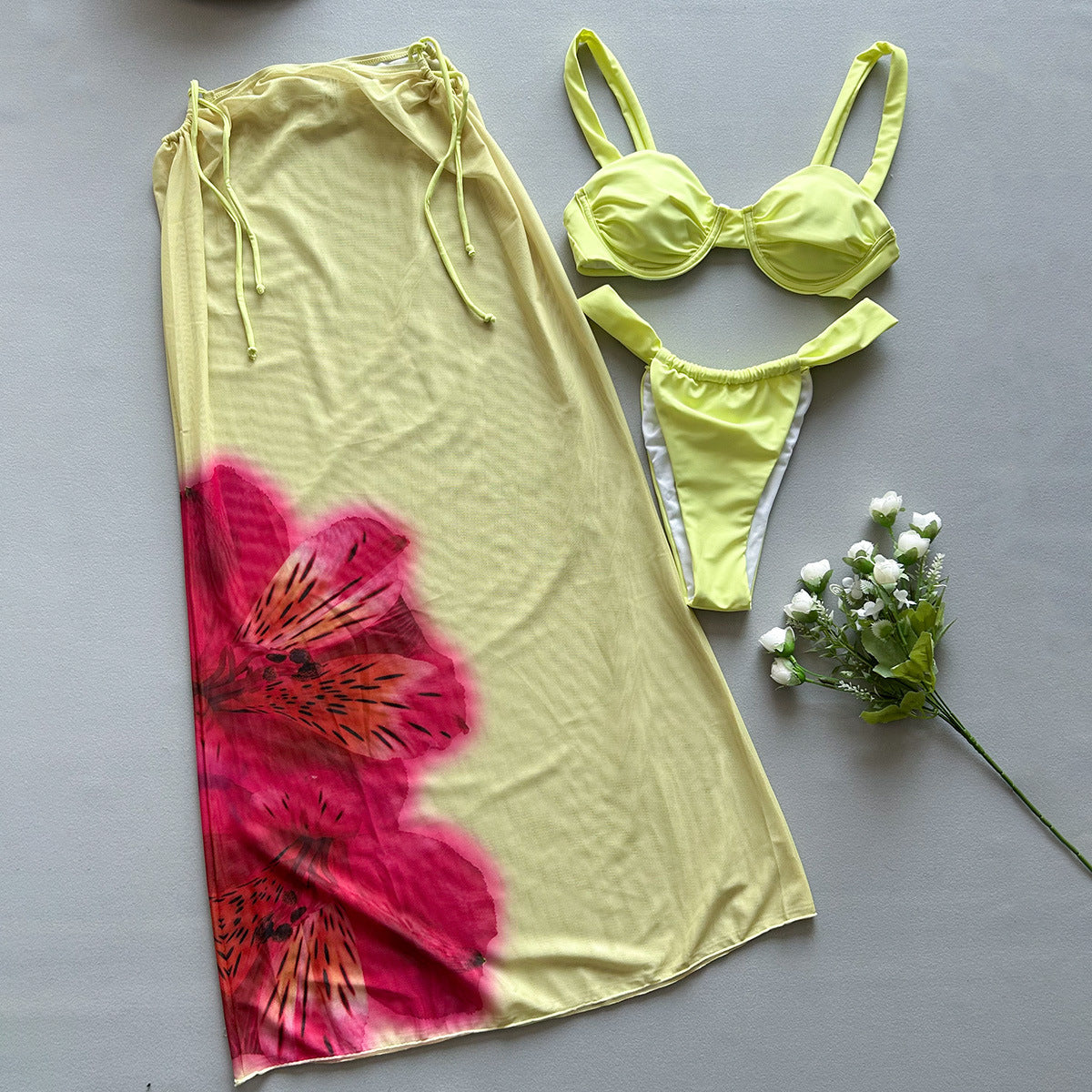 Canary Three‑Piece Bikini