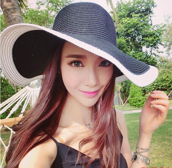 Women's Hepburn Striped Bowknot Summer Sun Hat