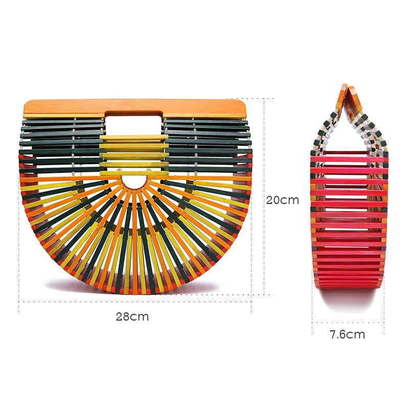 Women Summer Bamboo Beach Bag