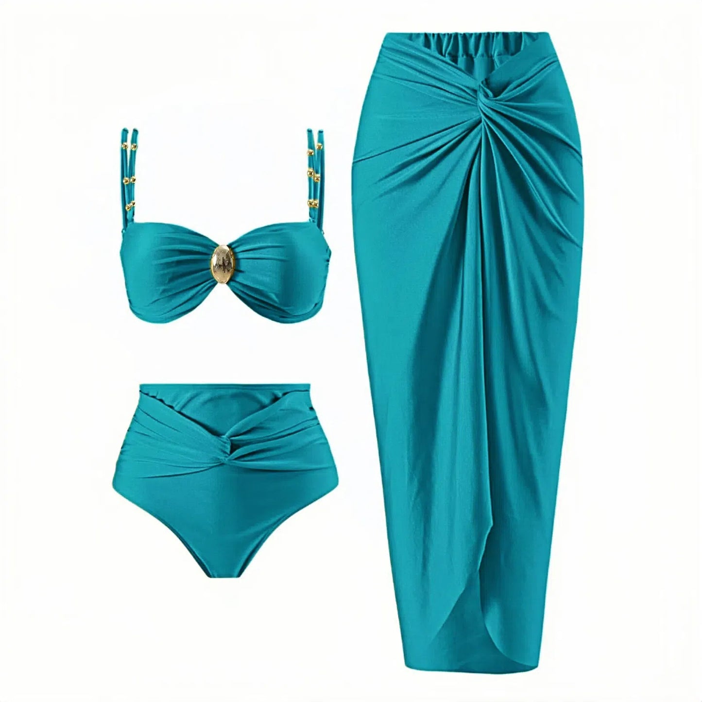 Sunset Sorbet 3-Piece Bikini Swimsuit Set