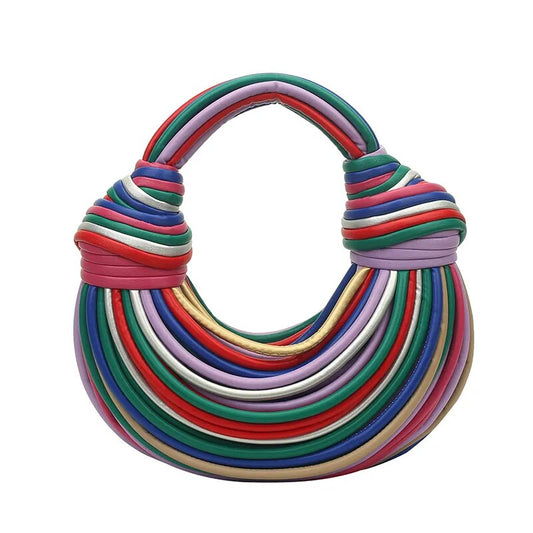Women's Rainbow Noodles Shaped Luxury Handbag