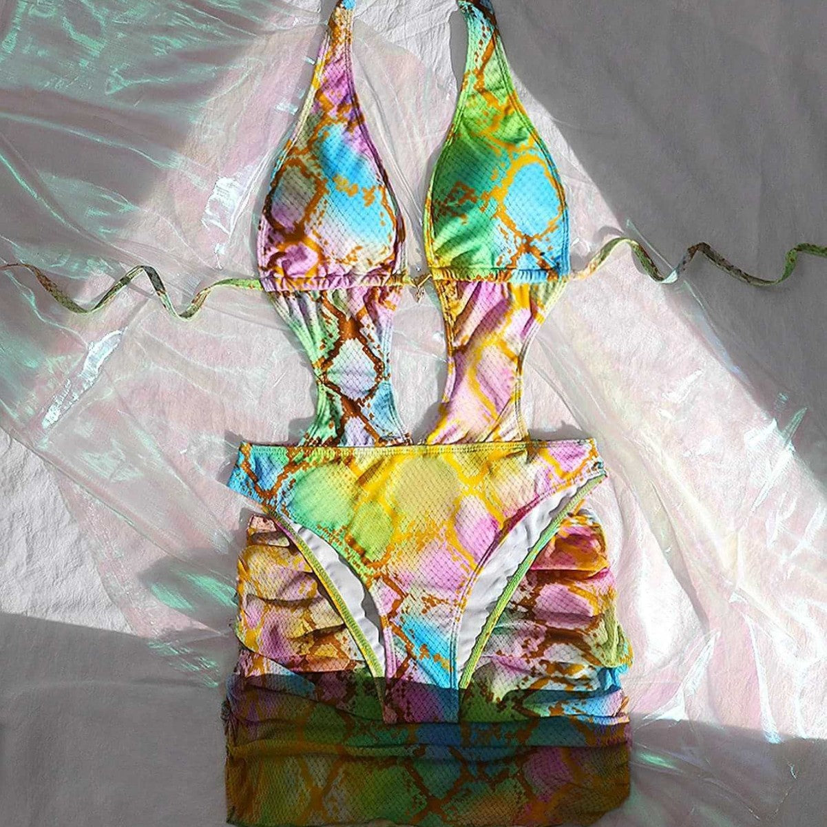 Megan One-Piece Colorful Bikini Swimsuit Bodysuit Women Beach Set