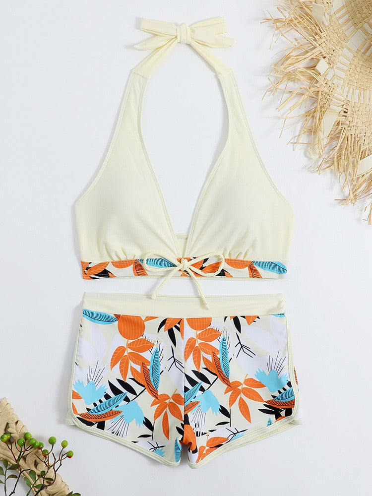 Two‑piece high‑waisted sports bikini set with supportive top and athletic fit.