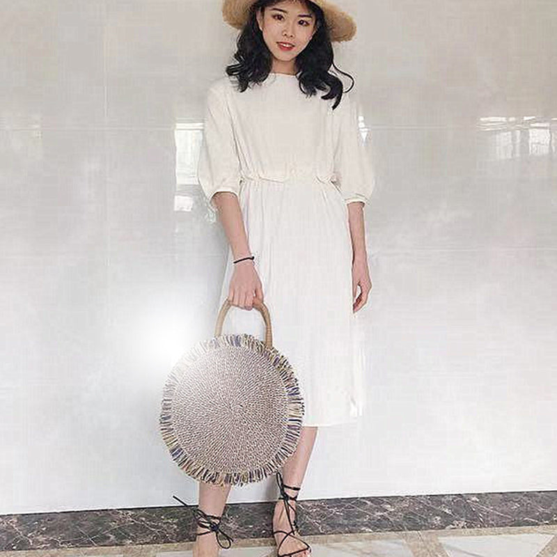 Women's Tassel Handbag High Quality Straw Bag