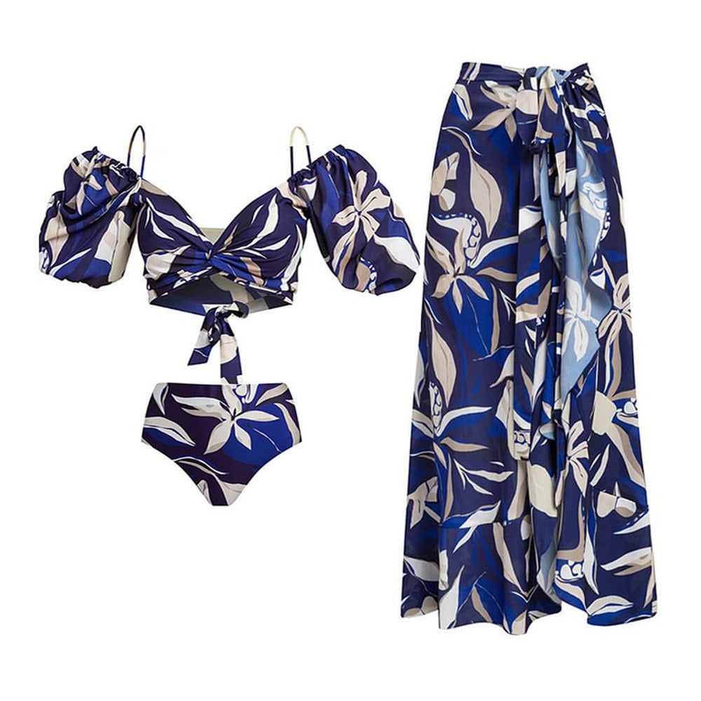 Neptune Split Bikini High Waist Slim Swimwear for Women