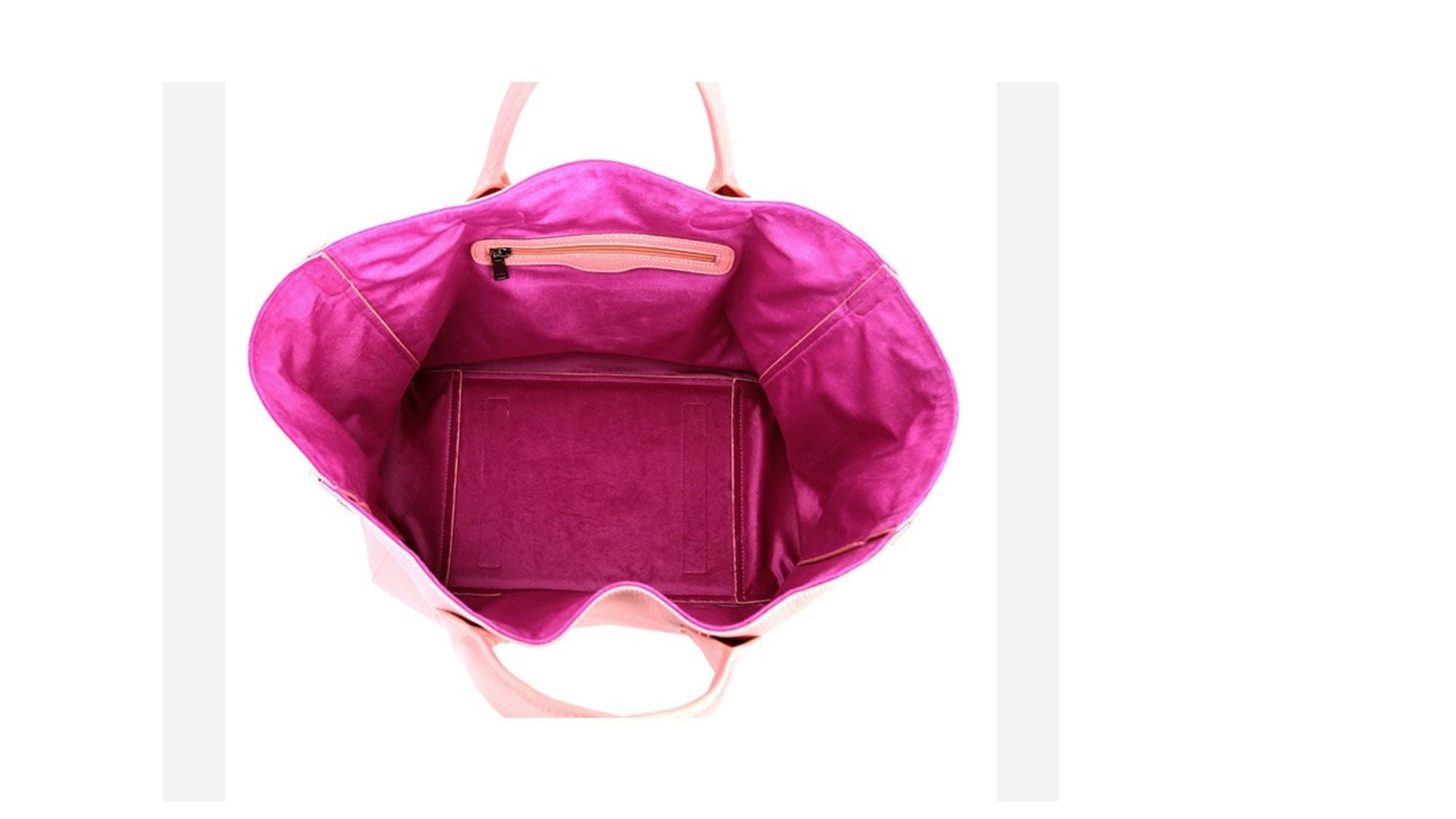 Pink bag with a white background sold at PeachyBeanz.