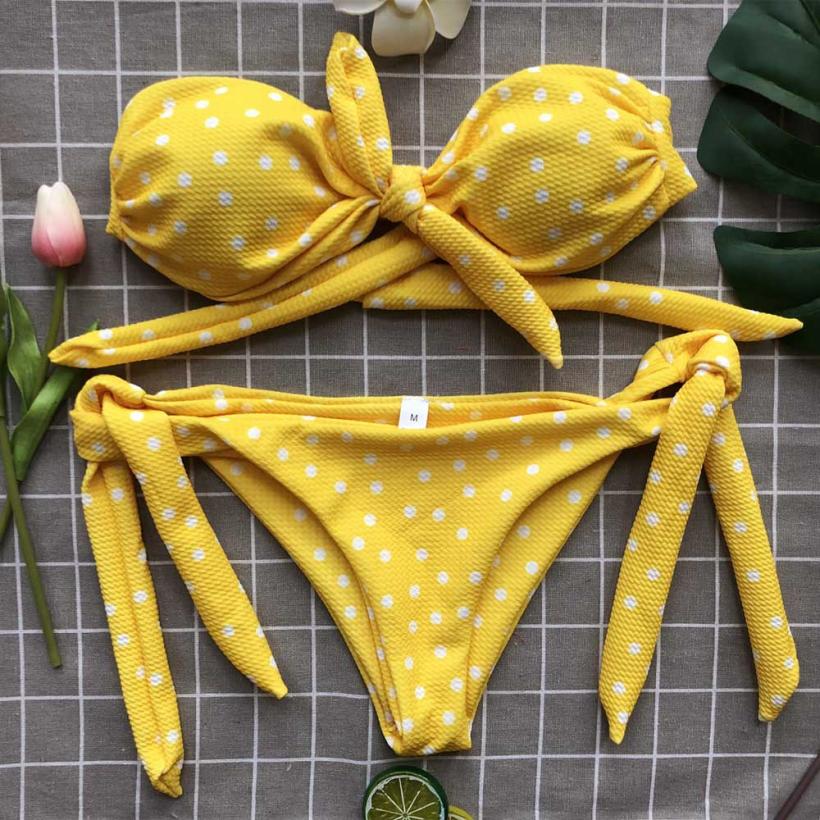 Polka dots swimsuit sold at PeachyBeanz