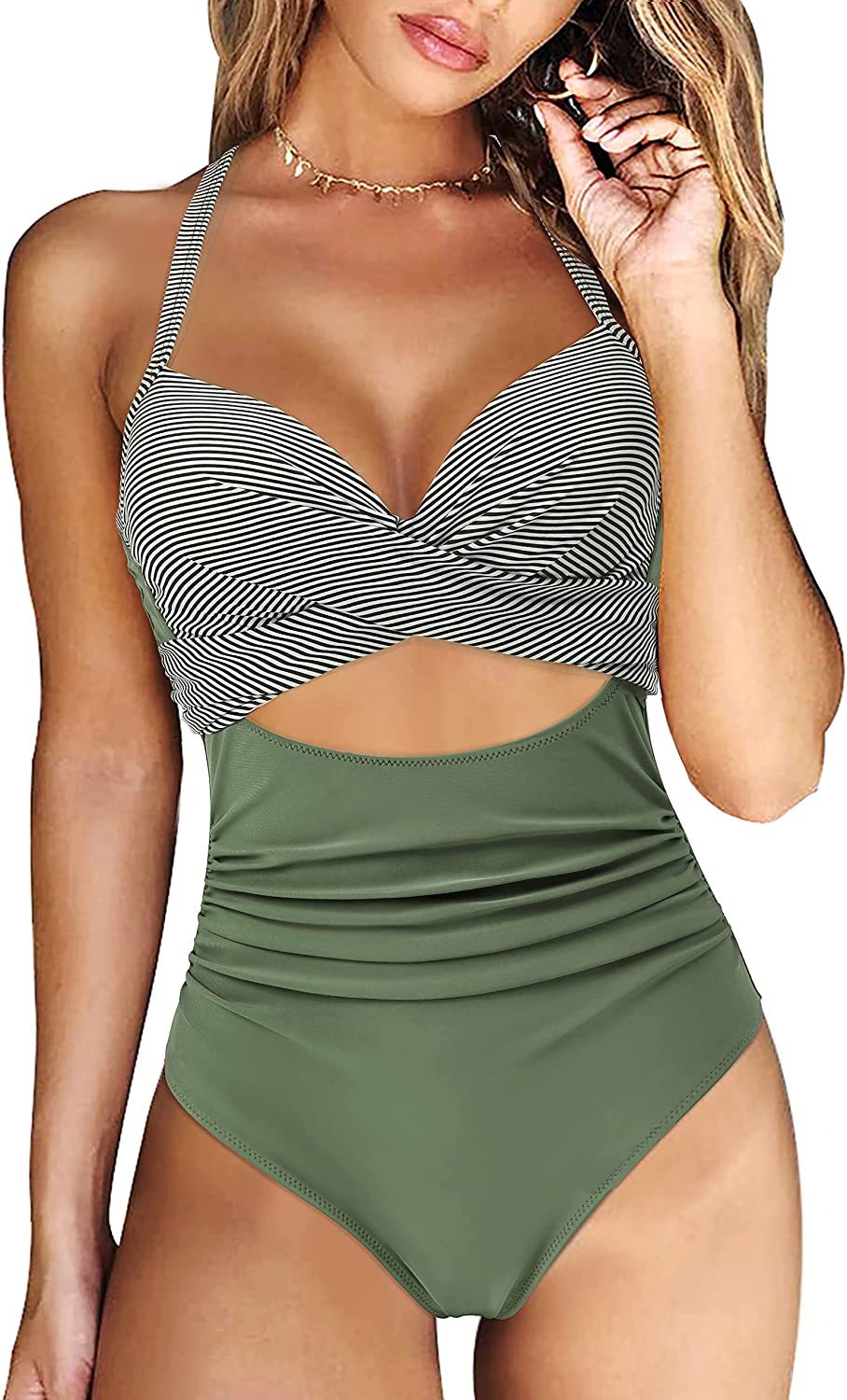 Sweetheart One-Piece Solid Color Swimsuit