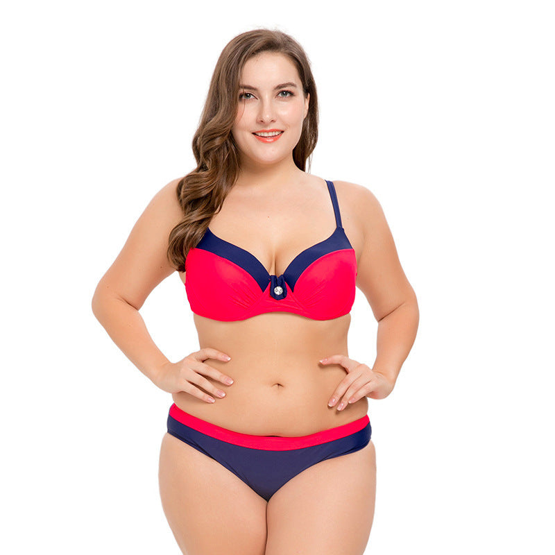 Peachy Breeze Solid Color 2-Piece Swimsuit