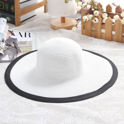 Women's Hepburn Striped Bowknot Summer Sun Hat