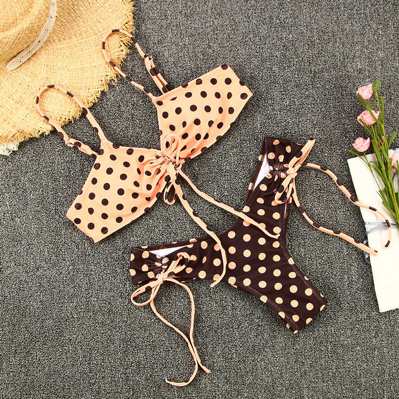 Polka dot swimsuit 