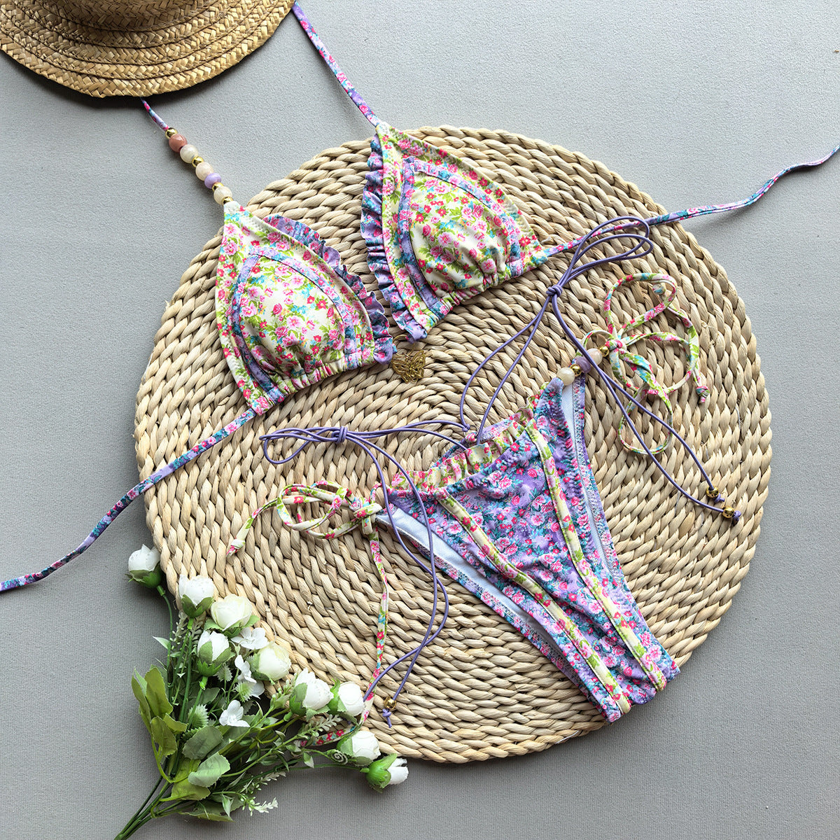 Designed for women who love a bold, sexy, and confident beach look. This slim‑fit swimsuit features high elasticity for a flattering, body‑hugging silhouette that moves with you, offering both comfort and durability for long days in the sun.

Crafted from premium nylon—including the fabric, material composition, and full lining—this set delivers a smooth, supportive feel while maintaining its shape wear after wear. 